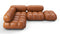 Belia - Belia Sectional, Small Left Corner, Tan Premium Leather