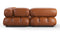 Belia - Belia Sectional, Small Left Corner, Tan Premium Leather