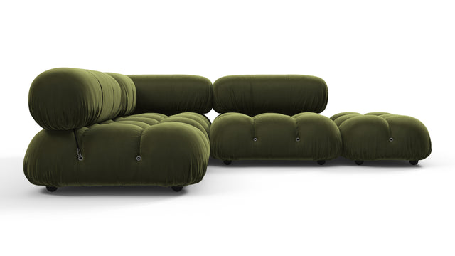 Belia - Belia Sectional, Small Left Corner, Thyme Luxe Velvet