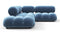 Belia - Belia Sectional, Small Right Corner, Aegean Blue Velvet