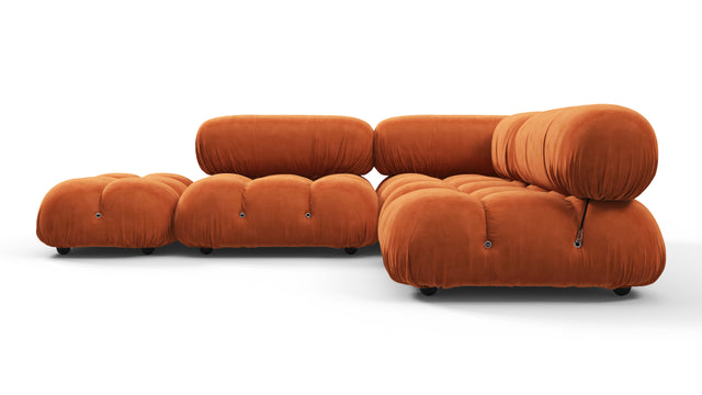 Belia - Belia Sectional, Small Right Corner, Apricot Velvet