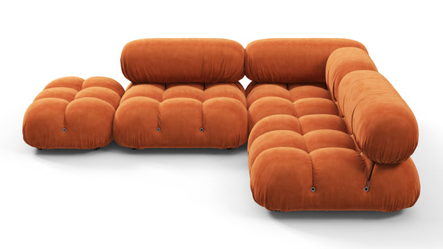 Belia - Belia Sectional, Small Right Corner, Apricot Velvet