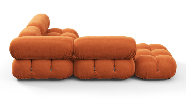 Belia - Belia Sectional, Small Right Corner, Apricot Velvet