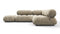 Belia - Belia Sectional, Small Right Corner, Beige Gray Chenille