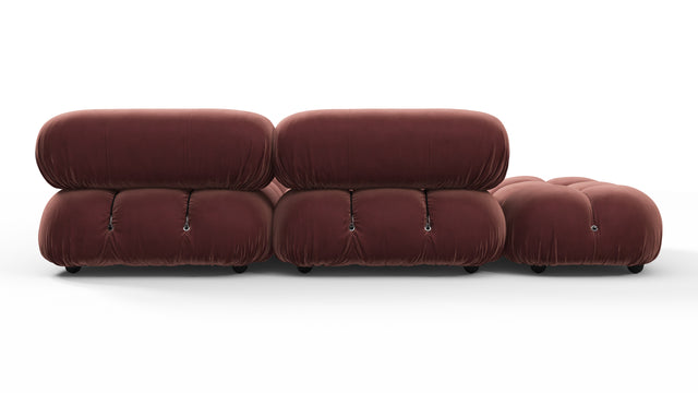 Belia - Belia Sectional, Small Right Corner, Maroon Velvet