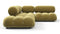 Bellini Sectional - Mario Bellini Sectional, Small Right Corner, Olive Gold Velvet