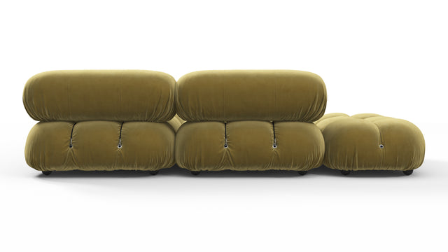 Bellini Sectional - Mario Bellini Sectional, Small Right Corner, Olive Gold Velvet