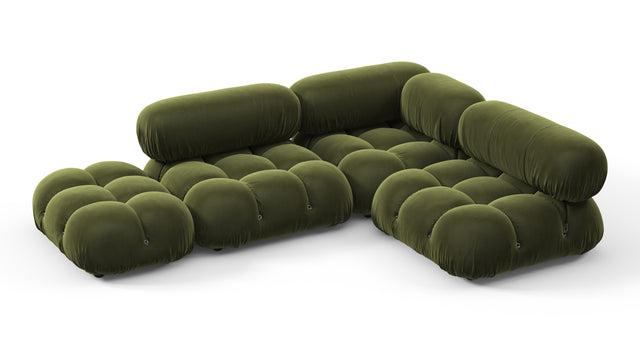 Belia - Belia Sectional, Small Right Corner, Thyme Luxe Velvet