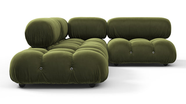 Belia - Belia Sectional, Small Right Corner, Thyme Luxe Velvet