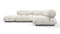 Belia - Belia Sectional, Small Right Corner, White Boucle