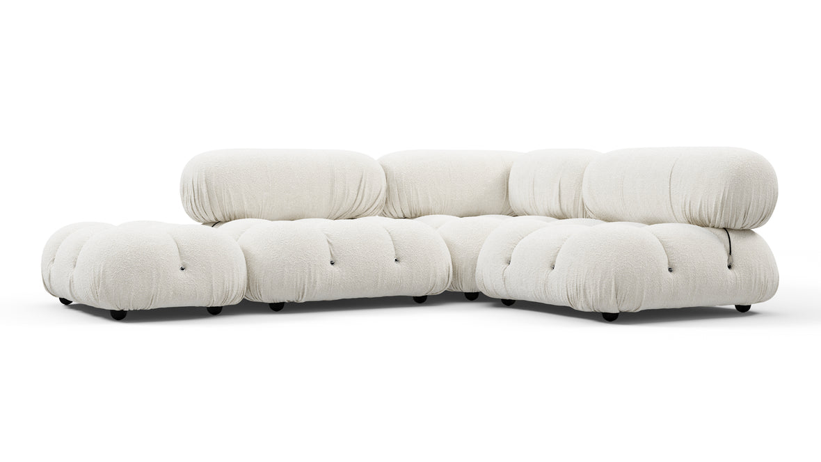 Belia - Belia Sectional, Small Right Corner, White Boucle