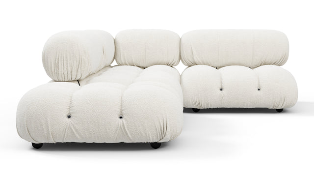 Belia - Belia Sectional, Small Right Corner, White Boucle