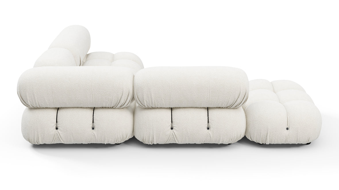 Belia - Belia Sectional, Small Right Corner, White Boucle