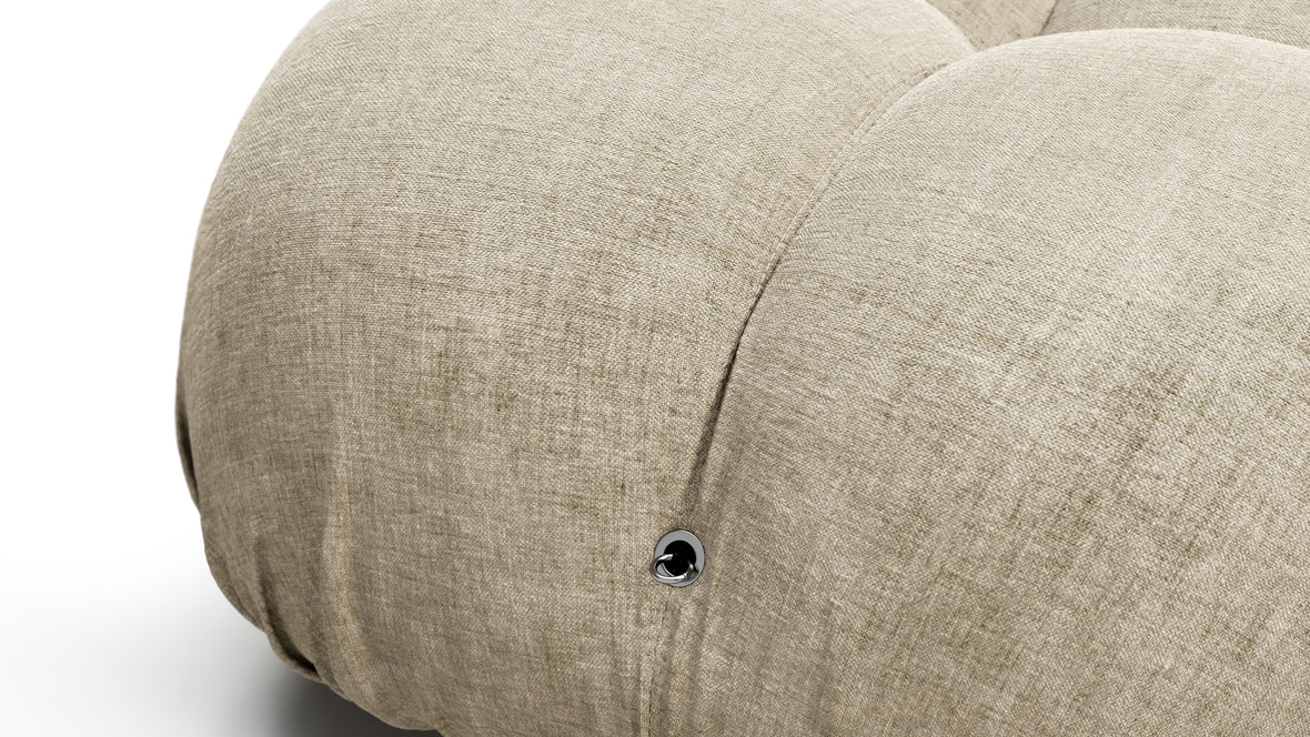 Bellini Sofa - Mario Bellini Open End Sofa, Left, Beige Gray Chenille