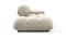 Belia - Belia Open End Sofa, Left, Eggshell Vegan Suede