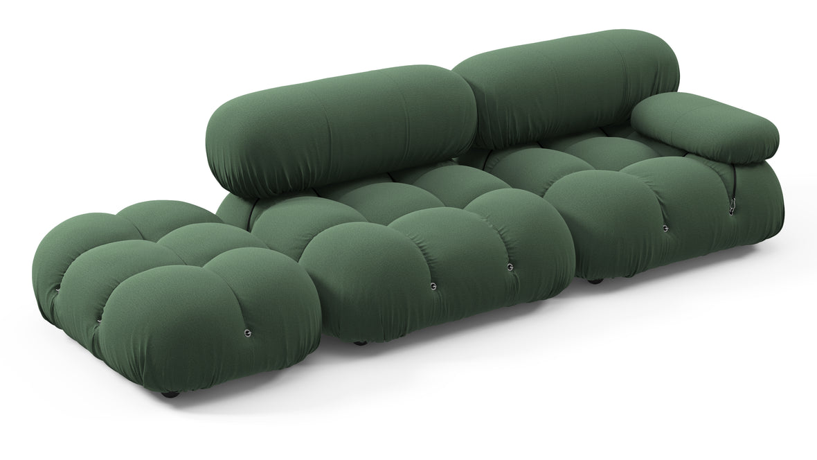 Belia - Belia Open End Sofa, Left, Evergreen Brushed Weave