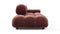 Belia - Belia Open End Sofa, Left, Maroon Velvet