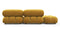 Belia - Belia Open End Sofa, Left, Mustard Yellow Chenille