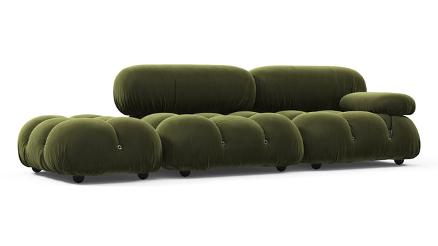 Belia - Belia Open End Sofa, Left, Thyme Luxe Velvet