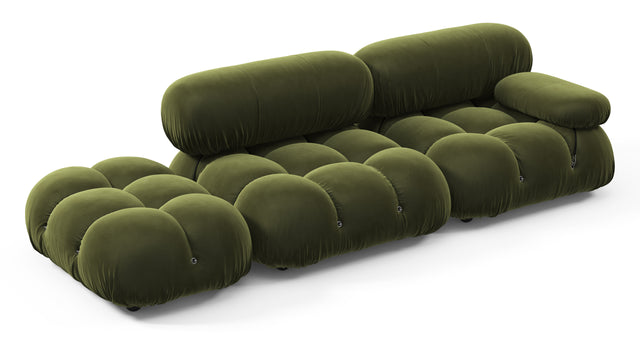 Belia - Belia Open End Sofa, Left, Thyme Luxe Velvet