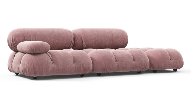 Belia - Belia Open End Sofa, Right, Dusty Pink Chenille