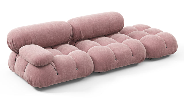 Belia - Belia Open End Sofa, Right, Dusty Pink Chenille