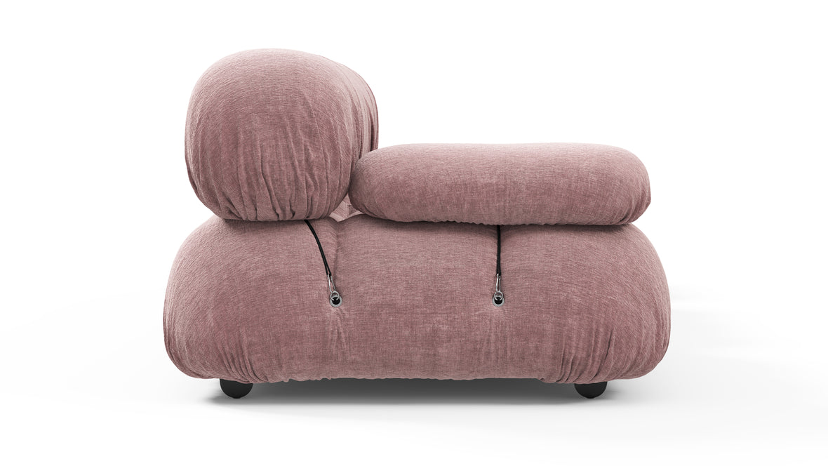 Belia - Belia Open End Sofa, Right, Dusty Pink Chenille