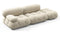 Belia - Belia Open End Sofa, Right, Eggshell Vegan Suede