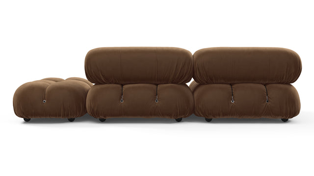 Belia - Belia Open End Sofa, Right, Mocha Velvet