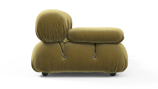 Belia - Belia Open End Sofa, Right, Olive Gold Velvet