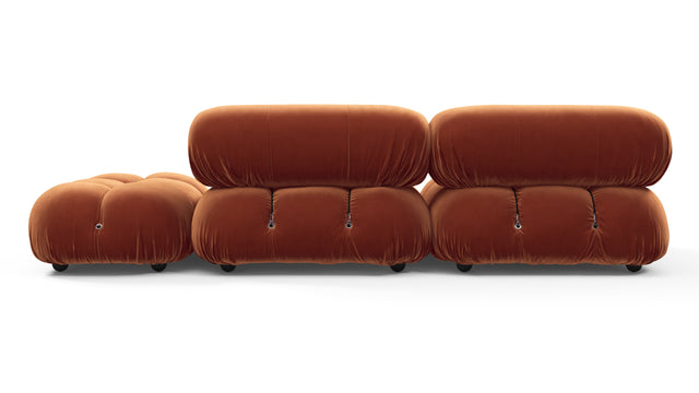 Belia - Belia Open End Sofa, Right, Spice Velvet