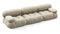 Belia - Belia Three Seater Sofa, Beige Gray Chenille