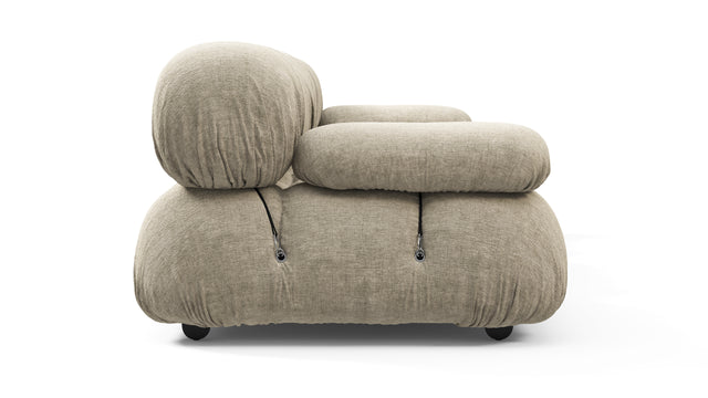 Belia - Belia Three Seater Sofa, Beige Gray Chenille