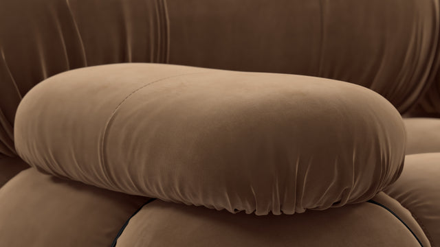 Belia - Belia Three Seater Sofa, Mocha Velvet