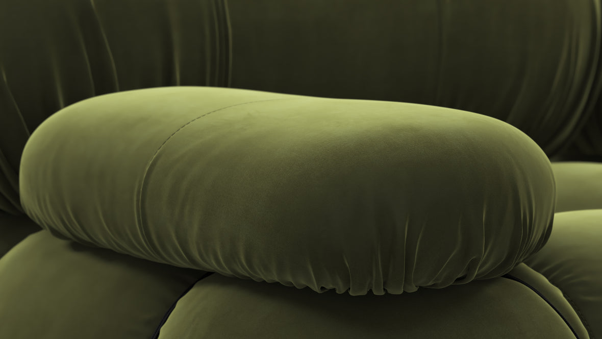 Bellini Sofa - Mario Bellini Three Seater Sofa, Thyme Luxe Velvet