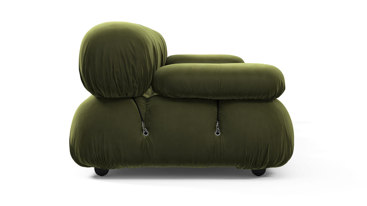 Belia - Belia Three Seater Sofa, Thyme Luxe Velvet