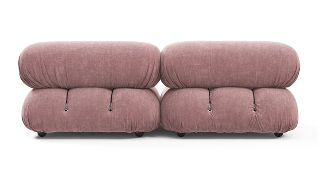 Belia - Belia Two Seater Sofa, Dusty Pink Chenille
