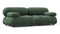 Belia - Belia Two Seater Sofa, Evergreen Brushed Weave