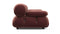 Belia - Belia Two Seater Sofa, Maroon Velvet