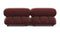 Belia - Belia Two Seater Sofa, Maroon Velvet