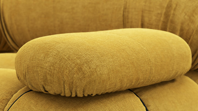 Belia - Belia Two Seater Sofa, Mustard Yellow Chenille