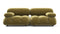 Belia - Belia Two Seater Sofa, Olive Gold Velvet