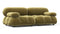 Bellini Sofa - Mario Bellini Two Seater Sofa, Olive Gold Velvet