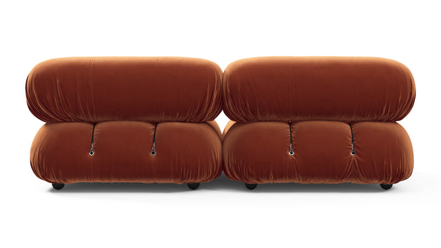 Belia - Belia Two Seater Sofa, Spice Velvet