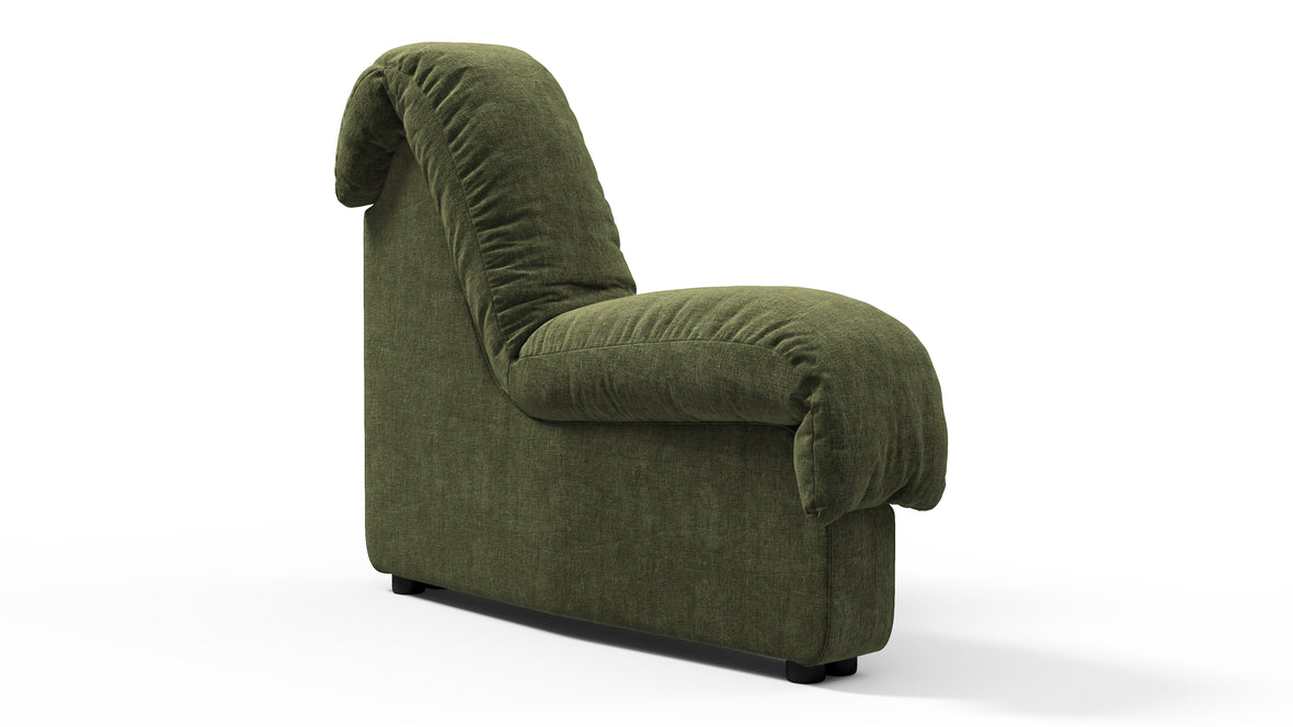 DS 600 - DS 600 Left End Module, Armless, Moss Green Chenille