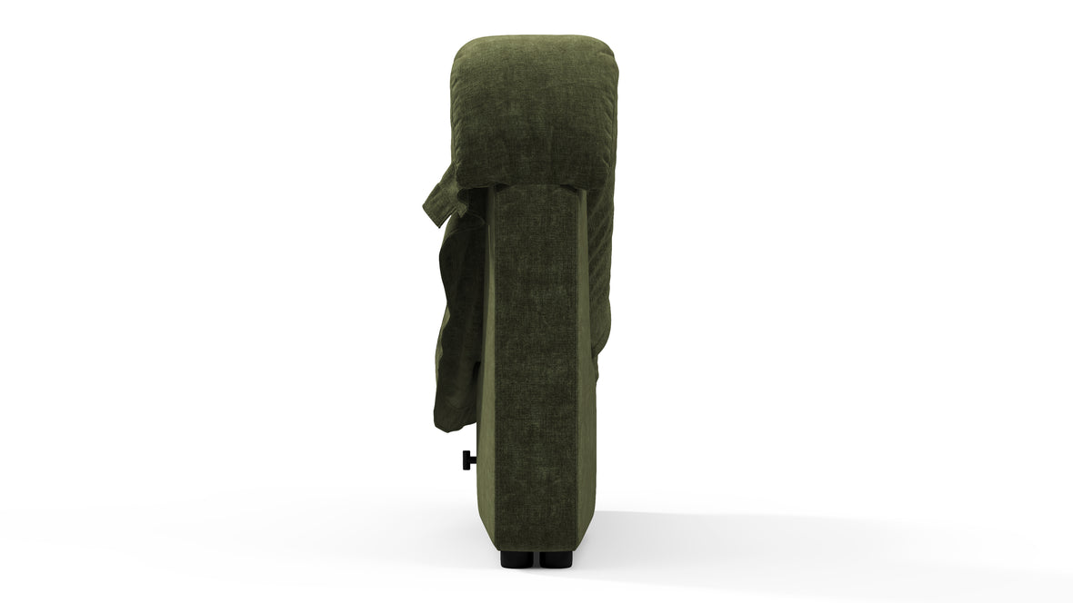 DS 600 - DS 600 Left End Module, Armless, Moss Green Chenille