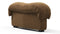 DS 600 - DS 600 Left End Stool Module, Brown Vegan Suede