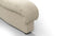 DS 600 - DS 600 Left End Stool Module, Eggshell Vegan Suede