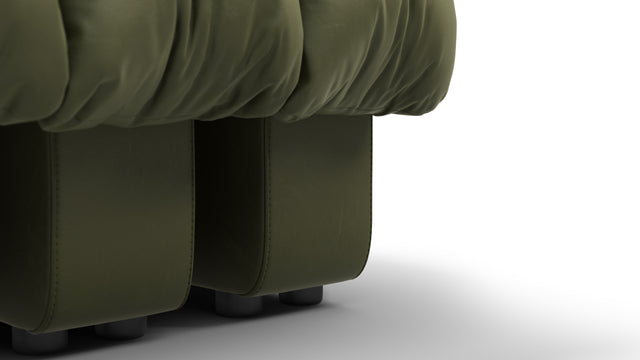 DS 600 - DS 600 Ottoman, Deep Olive Vegan Leather