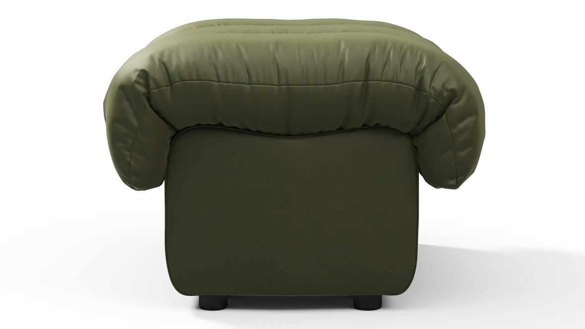 DS 600 - DS 600 Ottoman, Deep Olive Vegan Leather